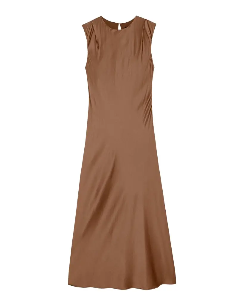 Mira Satin A-Line Midi Dress Mira Satin A-Line Midi Dress