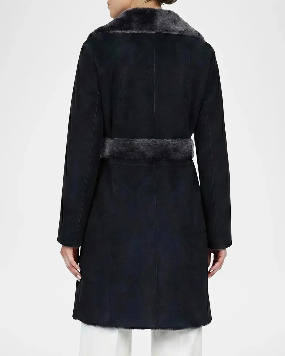 Gorski Merino Lamb Shearling Short Coat With Belt | Thumbnail 3 Gorski Merino Lamb Shearling Short Coat With Belt | Thumbnail 3