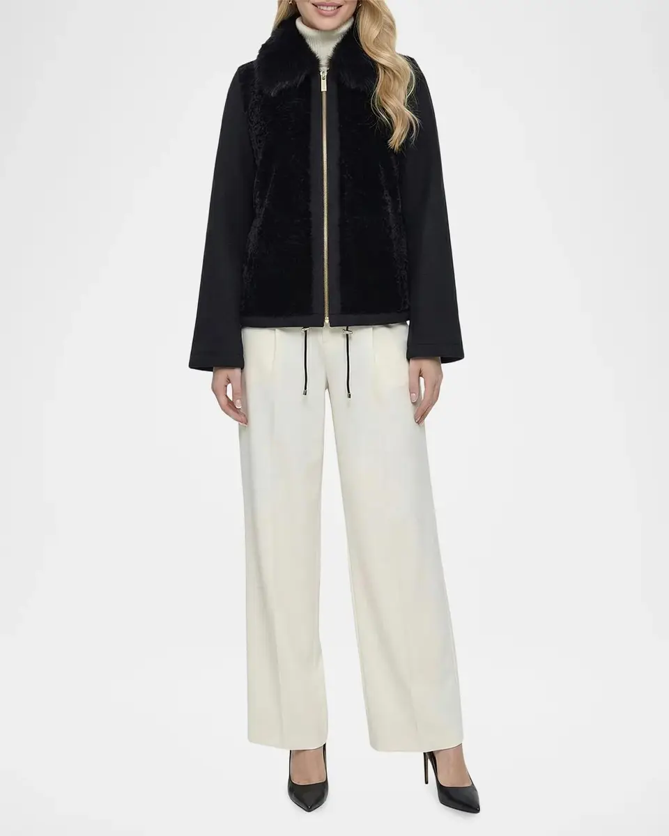 Gorski Wool Jacket with Shearling Front and Collar | Thumbnail 2 Gorski Wool Jacket with Shearling Front and Collar | Thumbnail 2