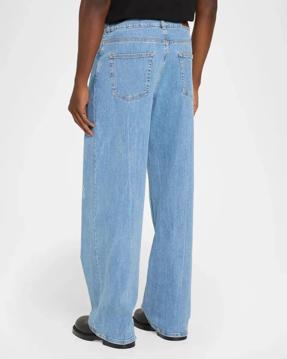 Palm Angels Men's Logo Stretch-Cotton Straight-Leg Jeans | Thumbnail 3