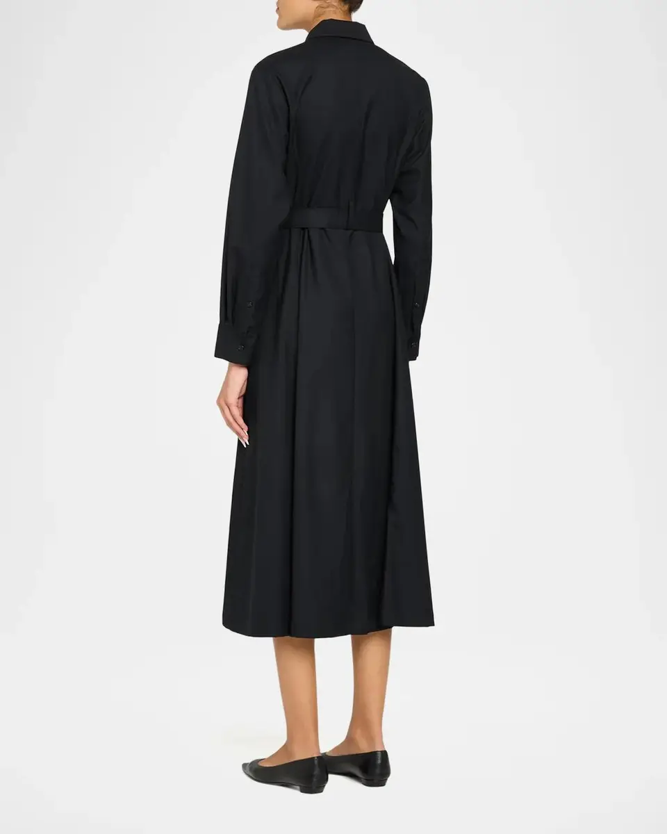 Theory Long-Sleeve Belted Midi Shirtdress | Thumbnail 3 Theory Long-Sleeve Belted Midi Shirtdress | Thumbnail 3