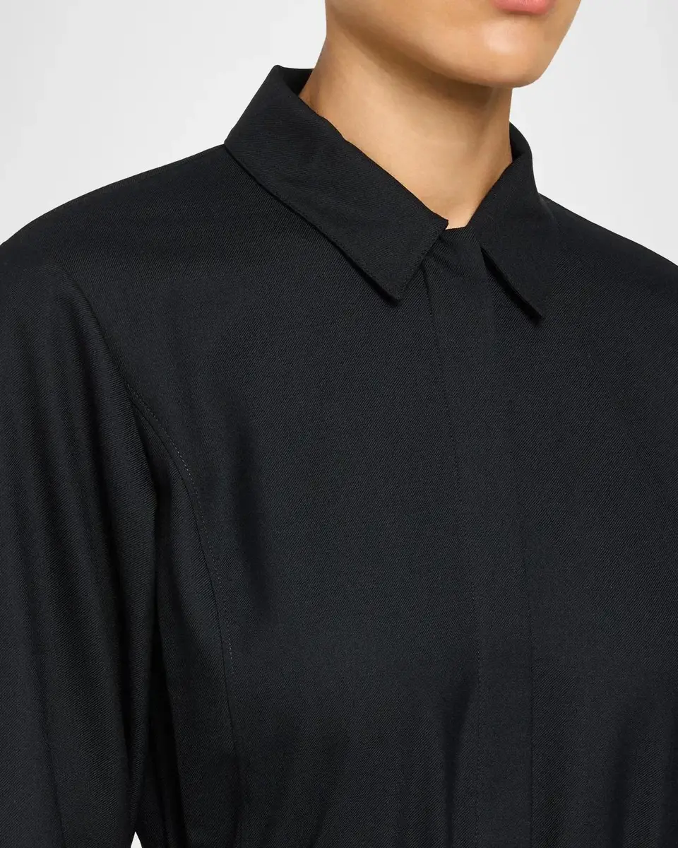 Theory Long-Sleeve Belted Midi Shirtdress | Thumbnail 5 Theory Long-Sleeve Belted Midi Shirtdress | Thumbnail 5