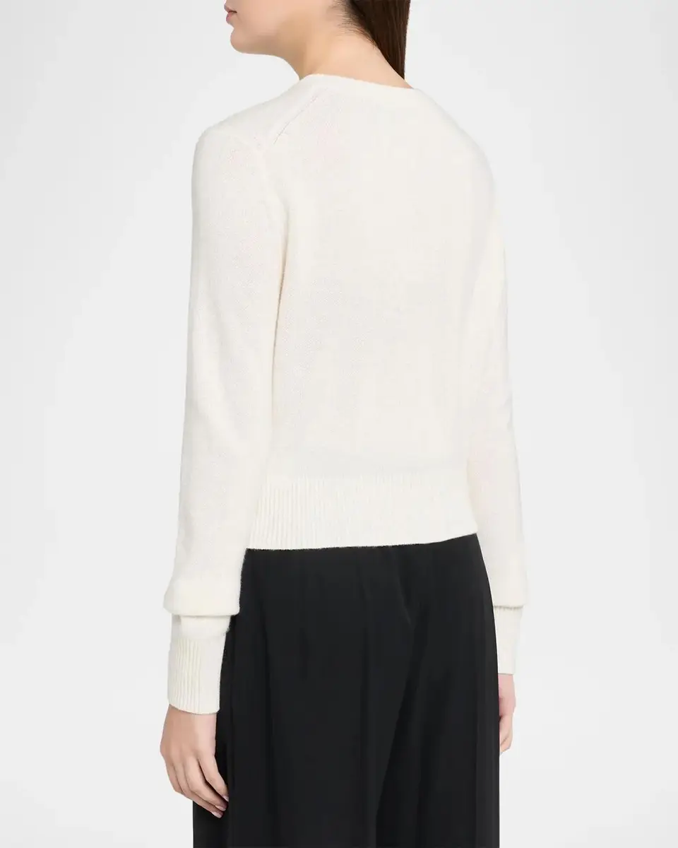 Theory Crewneck Cashmere Cardigan | Thumbnail 3 Theory Crewneck Cashmere Cardigan | Thumbnail 3