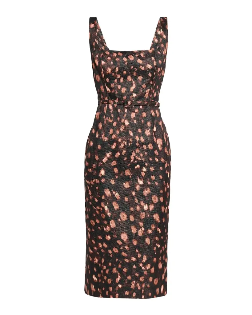 Ellison Leopard-Print Column Midi Dress Ellison Leopard-Print Column Midi Dress