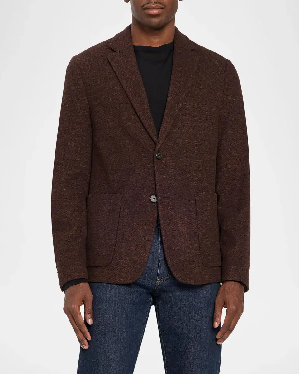 Theory Men's Clinton Jacket in City Knit Twill | Thumbnail 4