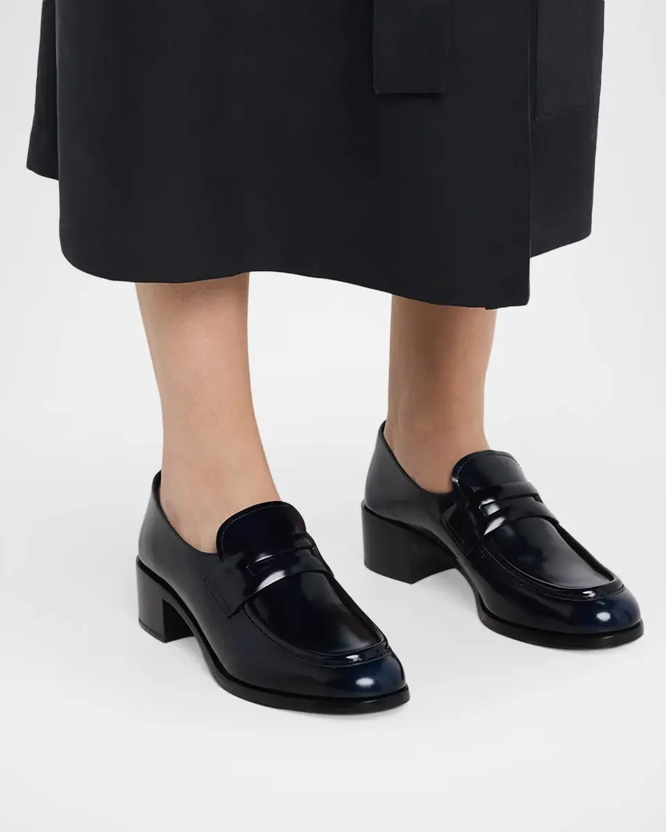 Church's 50mm Leather Penny Loafer Pumps | Thumbnail 2 Church's 50mm Leather Penny Loafer Pumps | Thumbnail 2