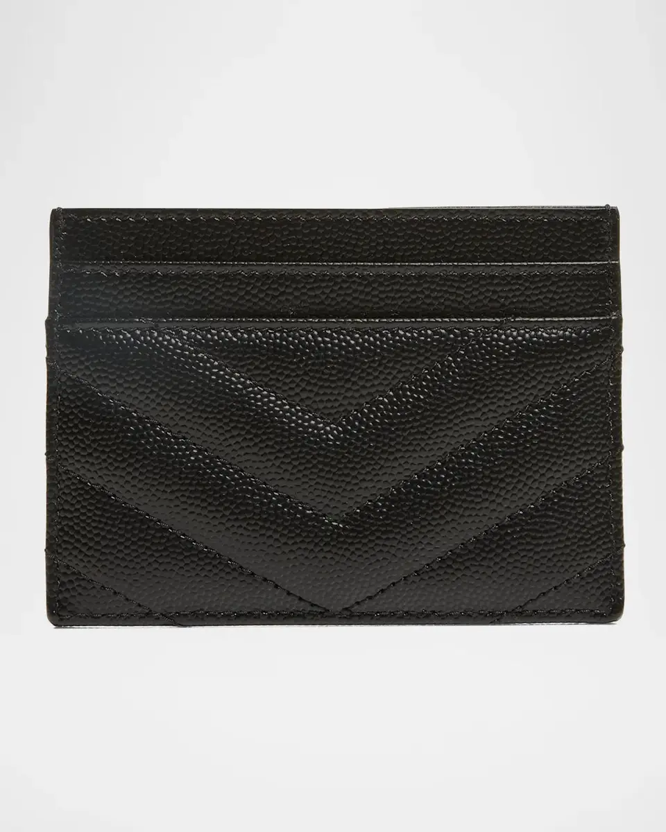 Saint Laurent YSL Pebbled Leather Card Case | Thumbnail 3 Saint Laurent YSL Pebbled Leather Card Case | Thumbnail 3