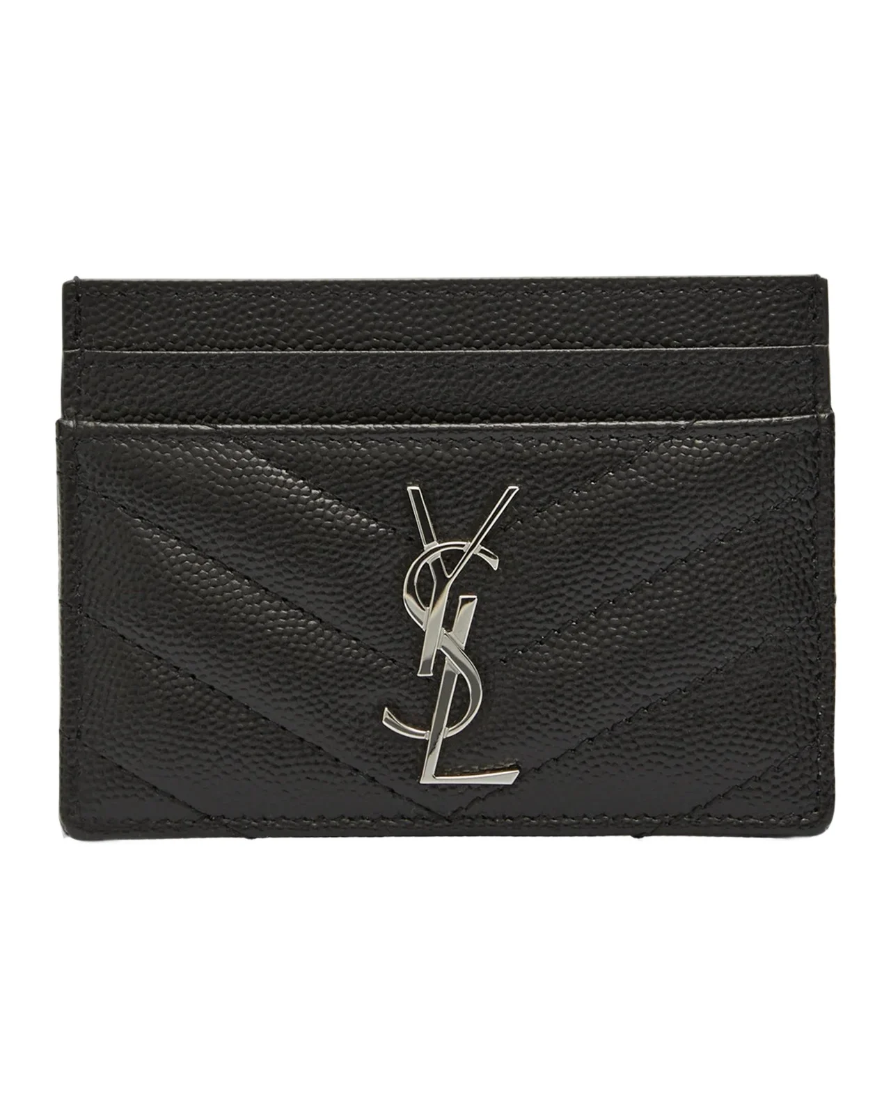 YSL Pebbled Leather Card Case