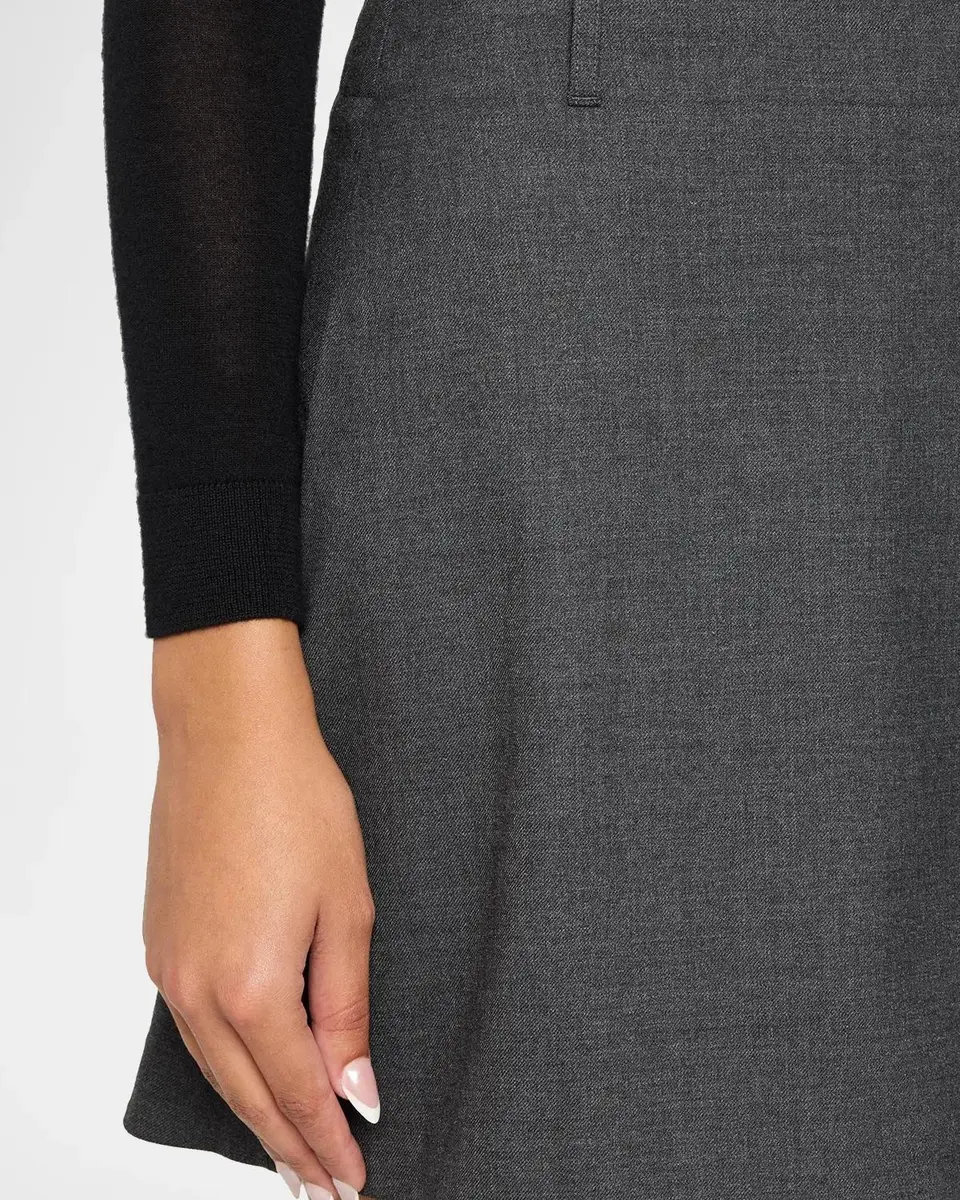 Theory Pleated Wool-Blend Mini Skirt | Thumbnail 5 Theory Pleated Wool-Blend Mini Skirt | Thumbnail 5
