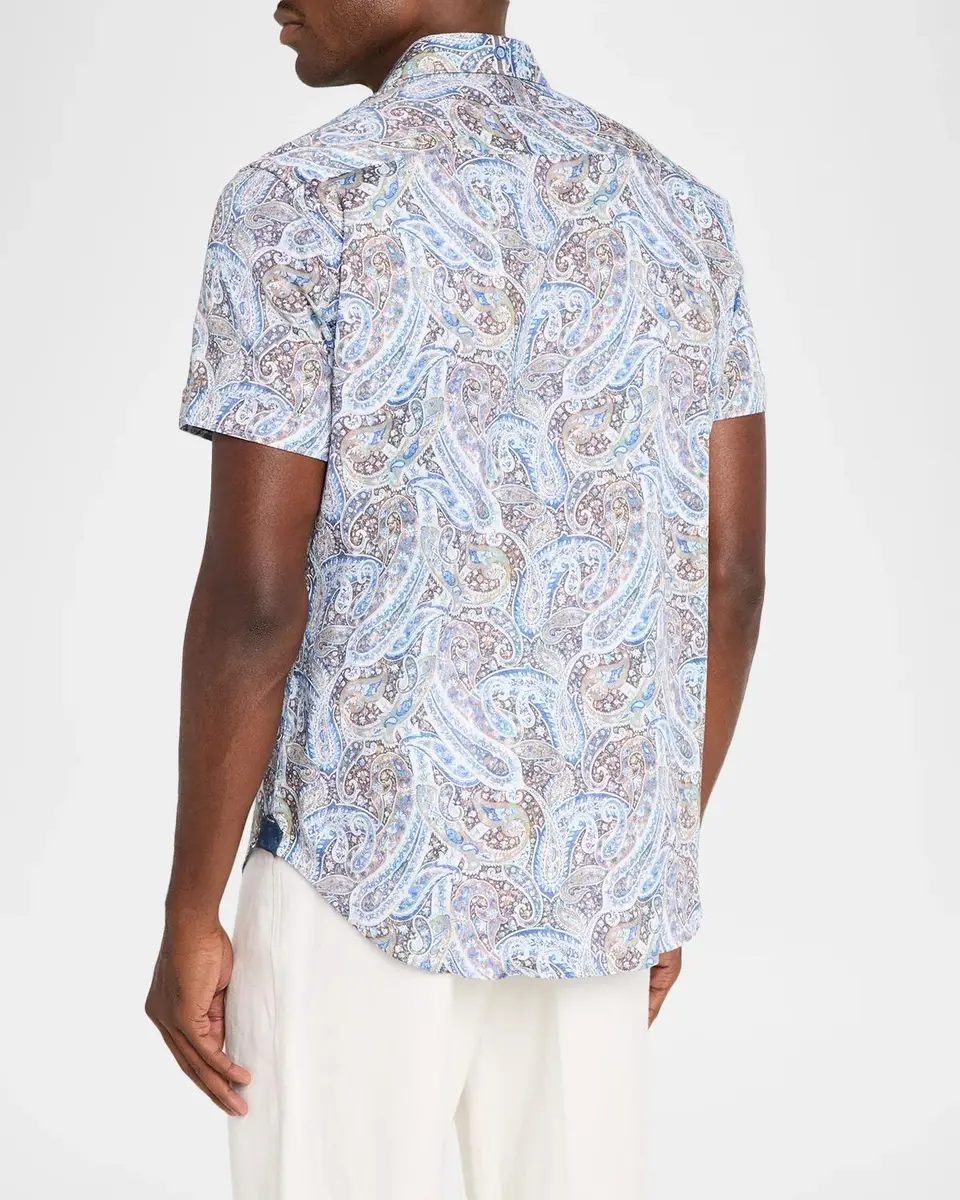 Robert Graham Men's Melrose Paisley Stretch Cotton Shirt | Thumbnail 3 Robert Graham Men's Melrose Paisley Stretch Cotton Shirt | Thumbnail 3