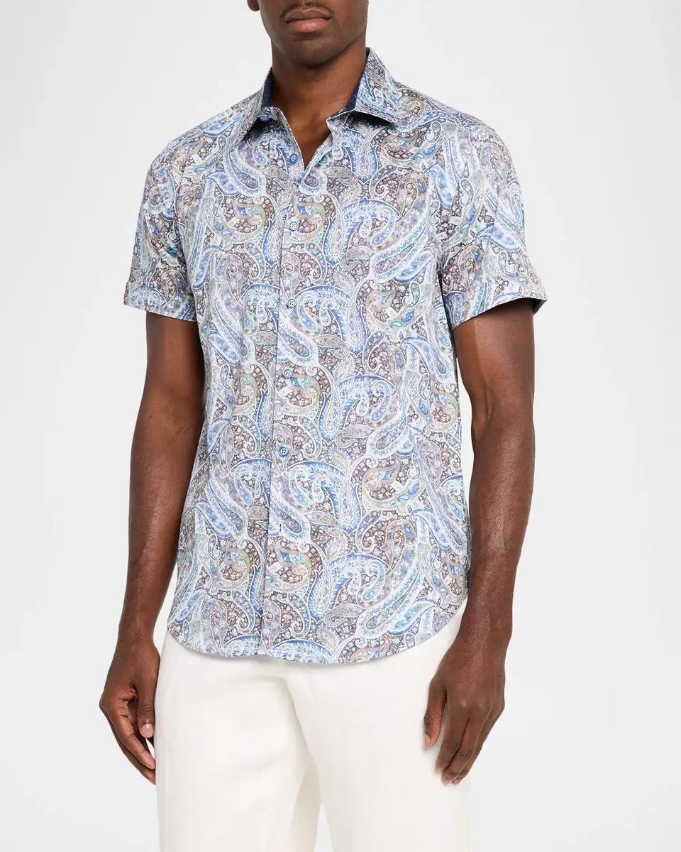 Robert Graham Men's Melrose Paisley Stretch Cotton Shirt | Thumbnail 4 Robert Graham Men's Melrose Paisley Stretch Cotton Shirt | Thumbnail 4