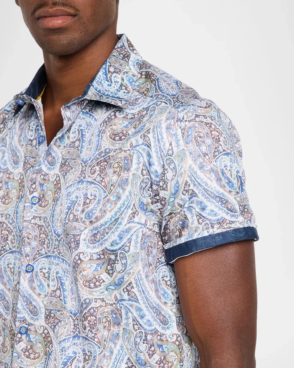 Robert Graham Men's Melrose Paisley Stretch Cotton Shirt | Thumbnail 5 Robert Graham Men's Melrose Paisley Stretch Cotton Shirt | Thumbnail 5