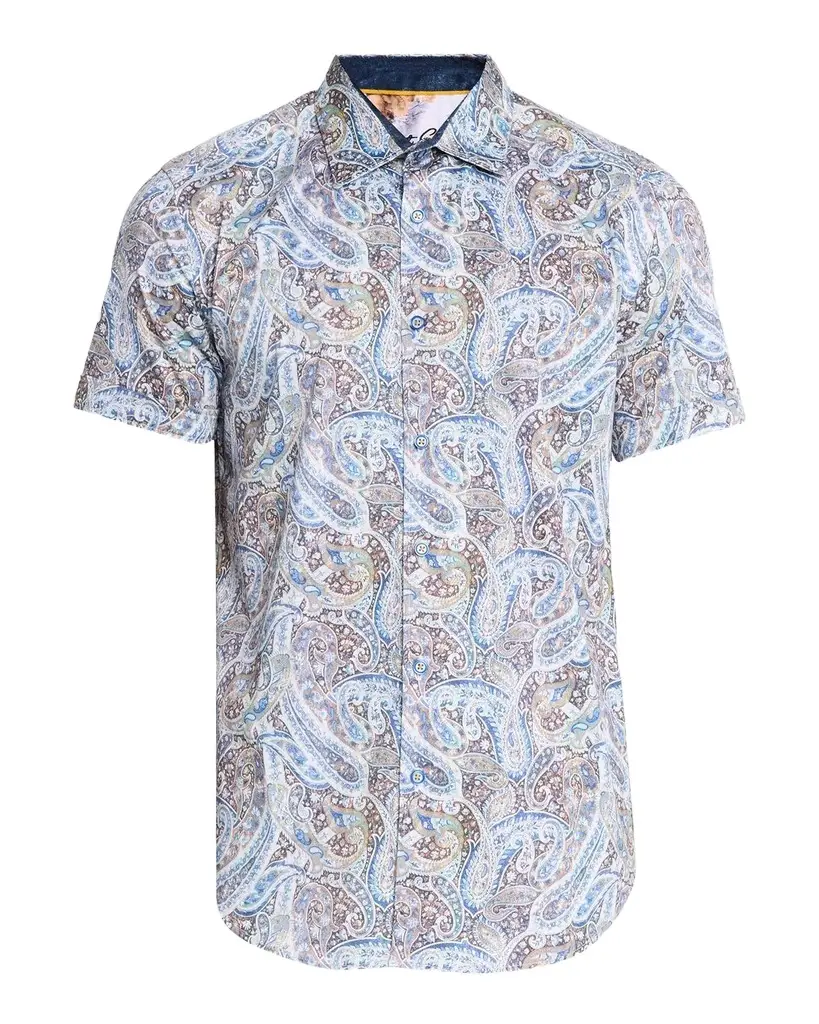 Men's Melrose Paisley Stretch Cotton Shirt Men's Melrose Paisley Stretch Cotton Shirt