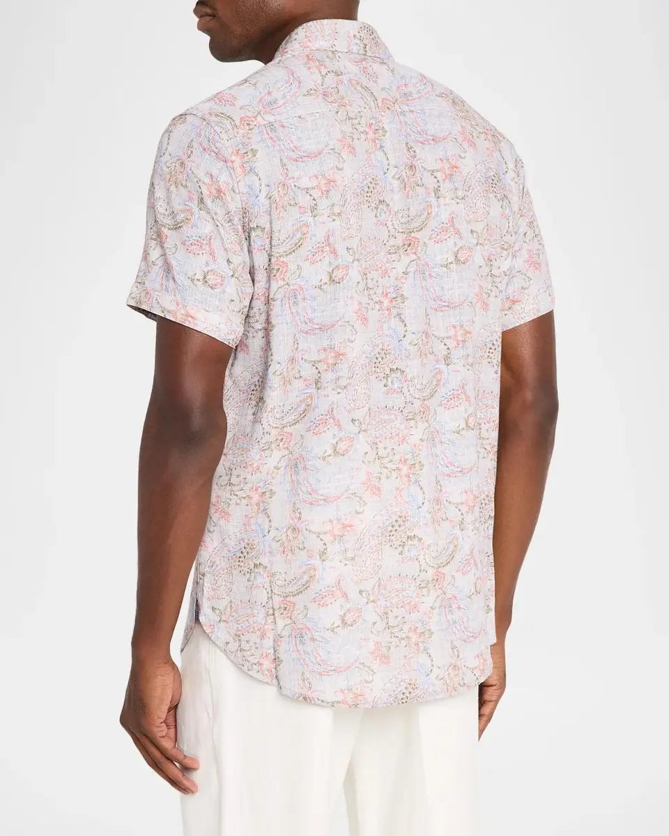 Robert Graham Men's Windsong Short-Sleeve Button-Front Shirt | Thumbnail 3