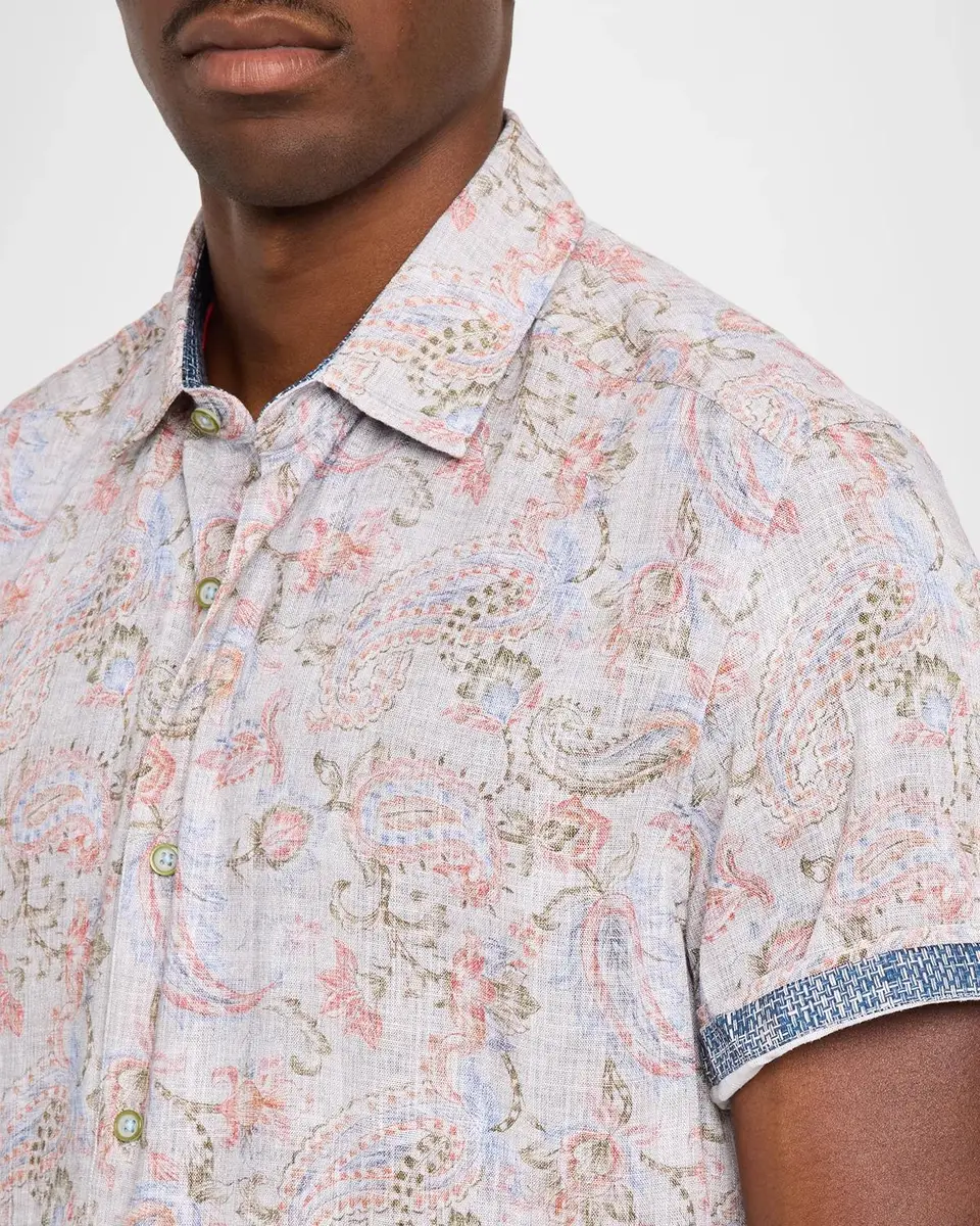 Robert Graham Men's Windsong Short-Sleeve Button-Front Shirt | Thumbnail 5