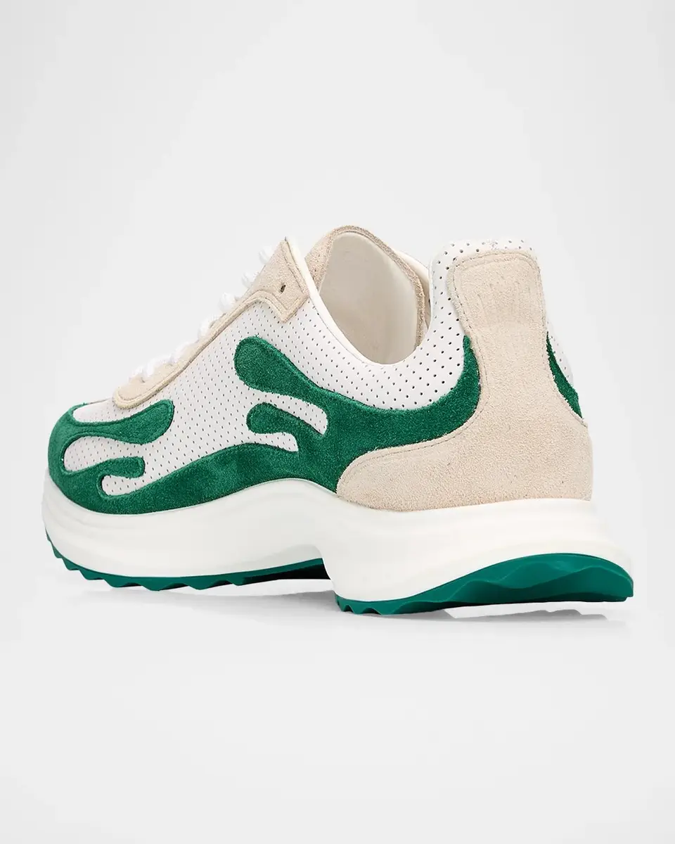 Casablanca Men's Colorblocked Faux-Suede & Mesh Sneakers | Thumbnail 4 Casablanca Men's Colorblocked Faux-Suede & Mesh Sneakers | Thumbnail 4