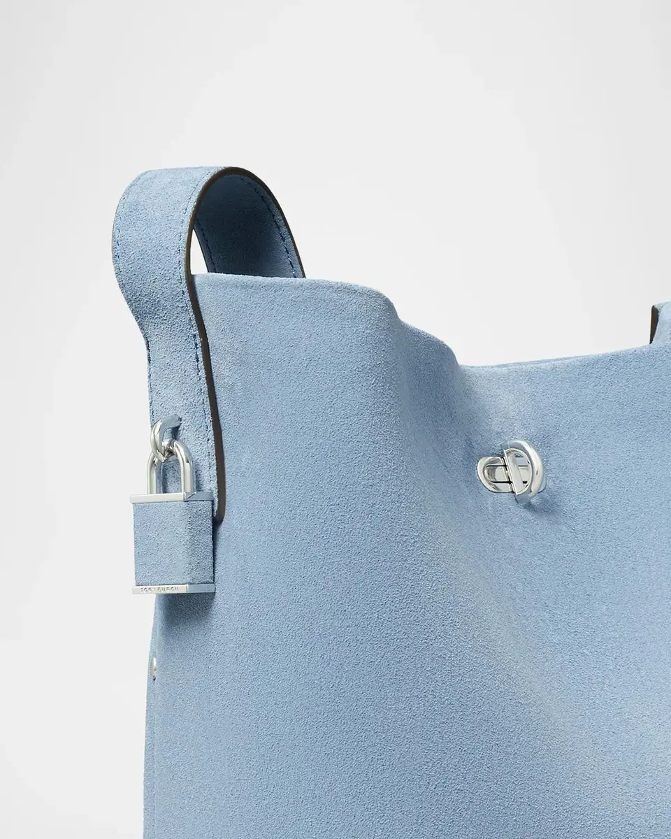 Tory Burch Lock Slim Suede Bucket Bag | Thumbnail 6 Tory Burch Lock Slim Suede Bucket Bag | Thumbnail 6