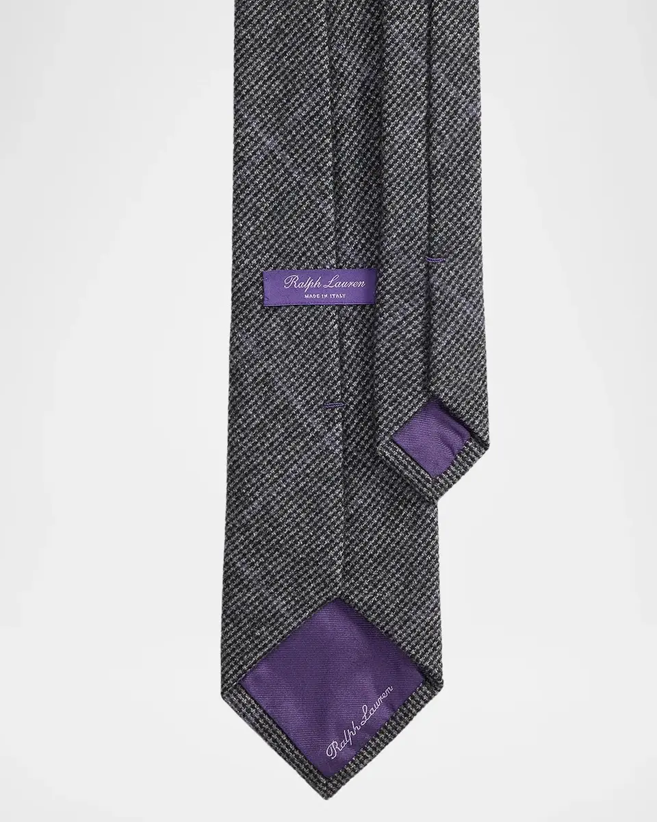 Ralph Lauren Purple Label Men's Tic-Weave Wool-Cashmere Tie | Thumbnail 2 Ralph Lauren Purple Label Men's Tic-Weave Wool-Cashmere Tie | Thumbnail 2