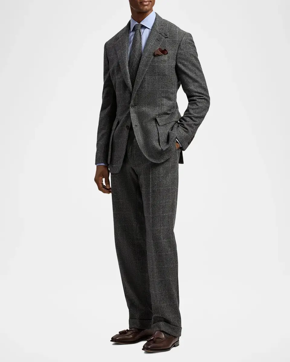 Ralph Lauren Purple Label Men's Tic-Weave Wool-Cashmere Tie | Thumbnail 3 Ralph Lauren Purple Label Men's Tic-Weave Wool-Cashmere Tie | Thumbnail 3