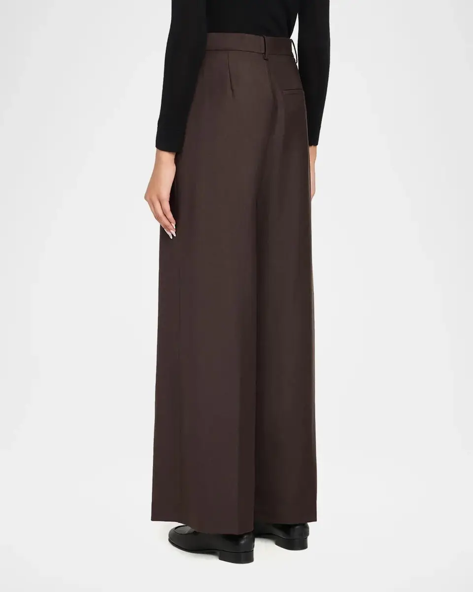 Theory Pleated Wide-Leg Trousers | Thumbnail 3 Theory Pleated Wide-Leg Trousers | Thumbnail 3