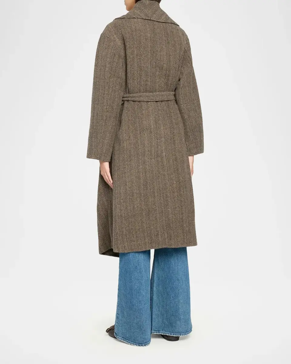 Theory Lux Herringbone Shawl Wrap Coat | Thumbnail 3 Theory Lux Herringbone Shawl Wrap Coat | Thumbnail 3