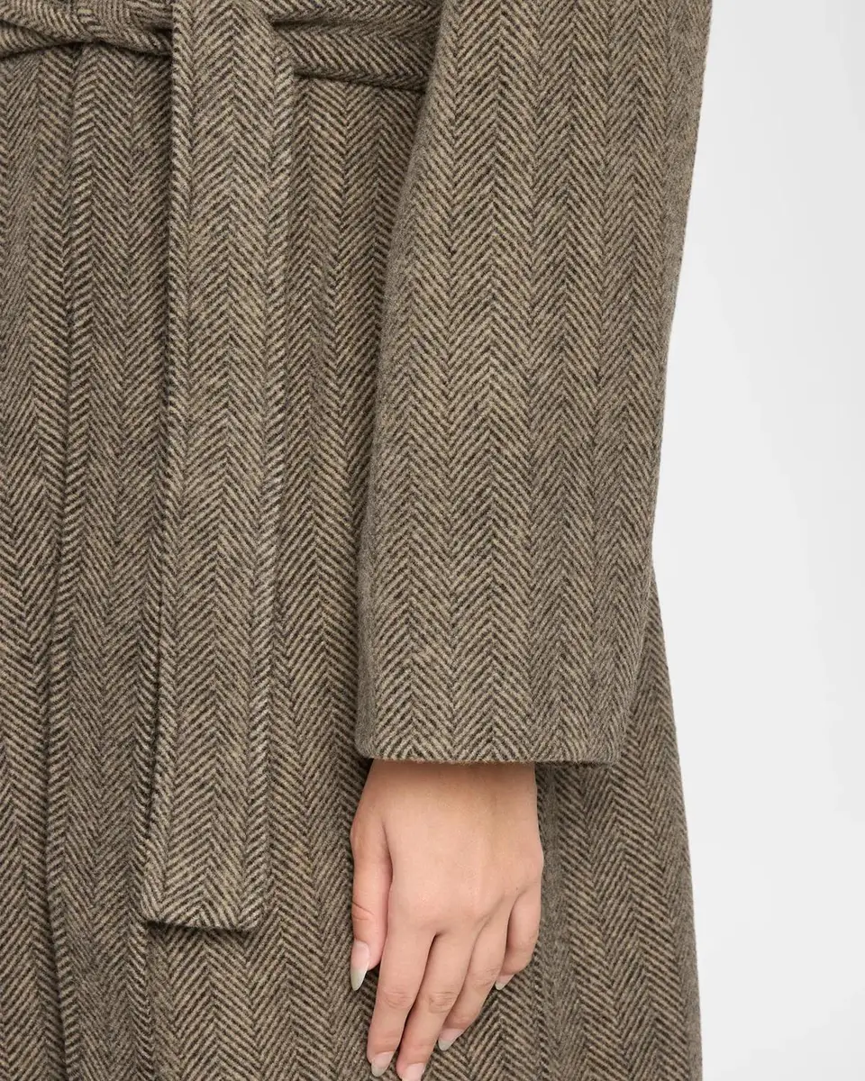 Theory Lux Herringbone Shawl Wrap Coat | Thumbnail 5 Theory Lux Herringbone Shawl Wrap Coat | Thumbnail 5