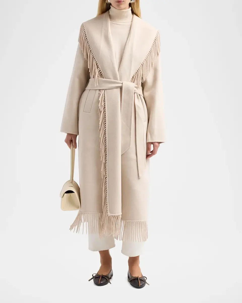 Generation Love Jenny Fringe Wool Wrap Coat | Thumbnail 2 Generation Love Jenny Fringe Wool Wrap Coat | Thumbnail 2