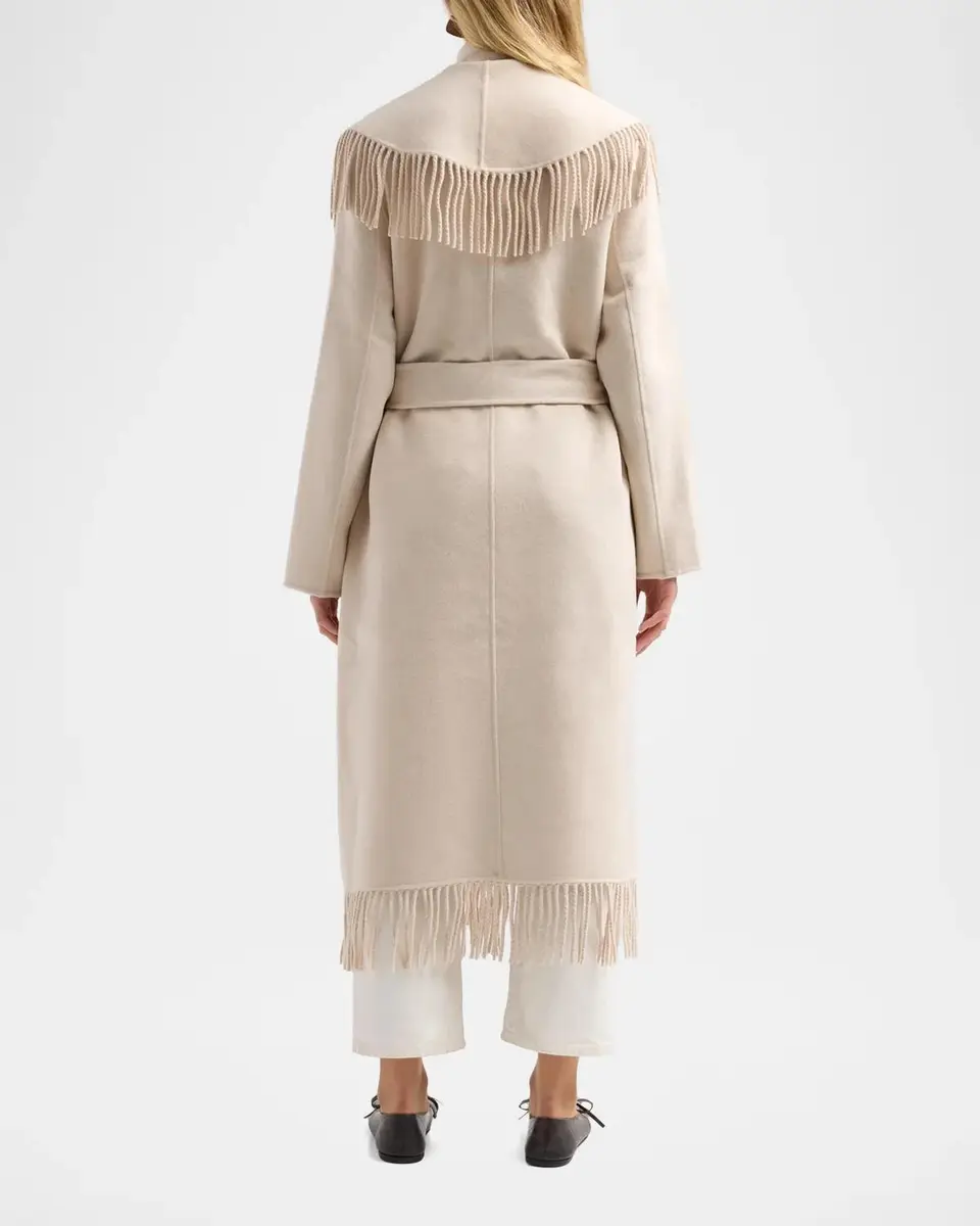 Generation Love Jenny Fringe Wool Wrap Coat | Thumbnail 3 Generation Love Jenny Fringe Wool Wrap Coat | Thumbnail 3