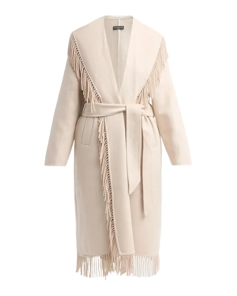 Generation Love Jenny Fringe Wool Wrap Coat