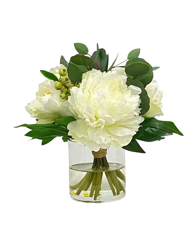 Winward Home Artificial Peony Floral Arrangement