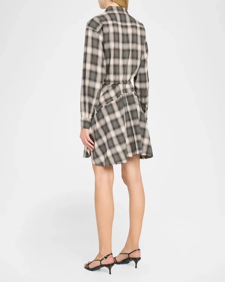 RE/DONE Agnes Plaid Cotton Mini Dress | Thumbnail 3 RE/DONE Agnes Plaid Cotton Mini Dress | Thumbnail 3