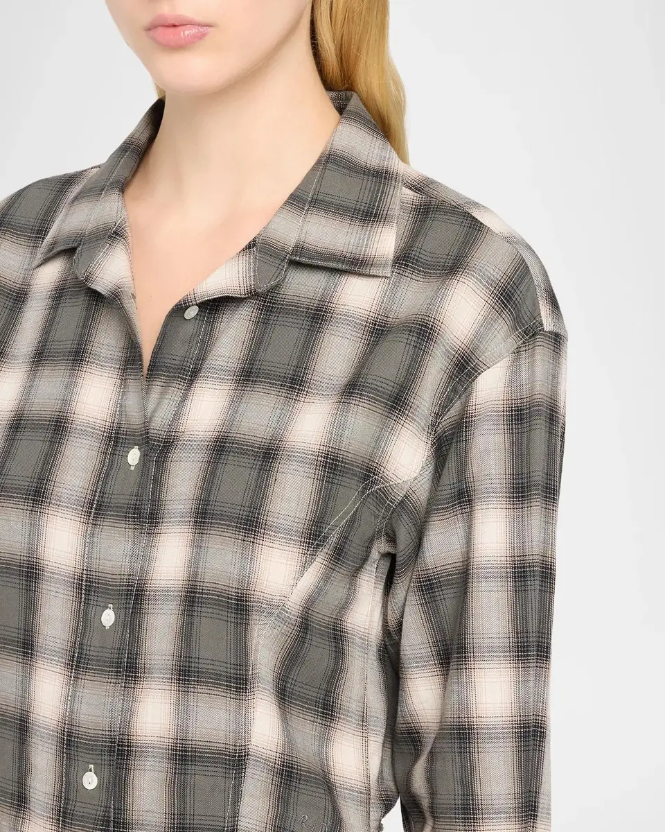 RE/DONE Agnes Plaid Cotton Mini Dress | Thumbnail 5 RE/DONE Agnes Plaid Cotton Mini Dress | Thumbnail 5