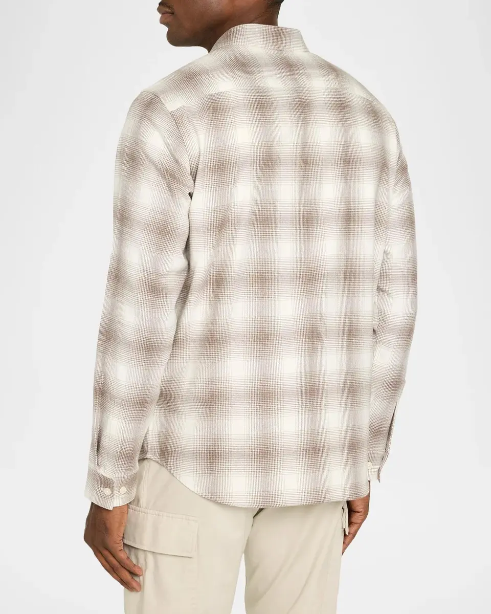 Theory Irving Shadow Plaid Cotton Shirt | Thumbnail 3 Theory Irving Shadow Plaid Cotton Shirt | Thumbnail 3