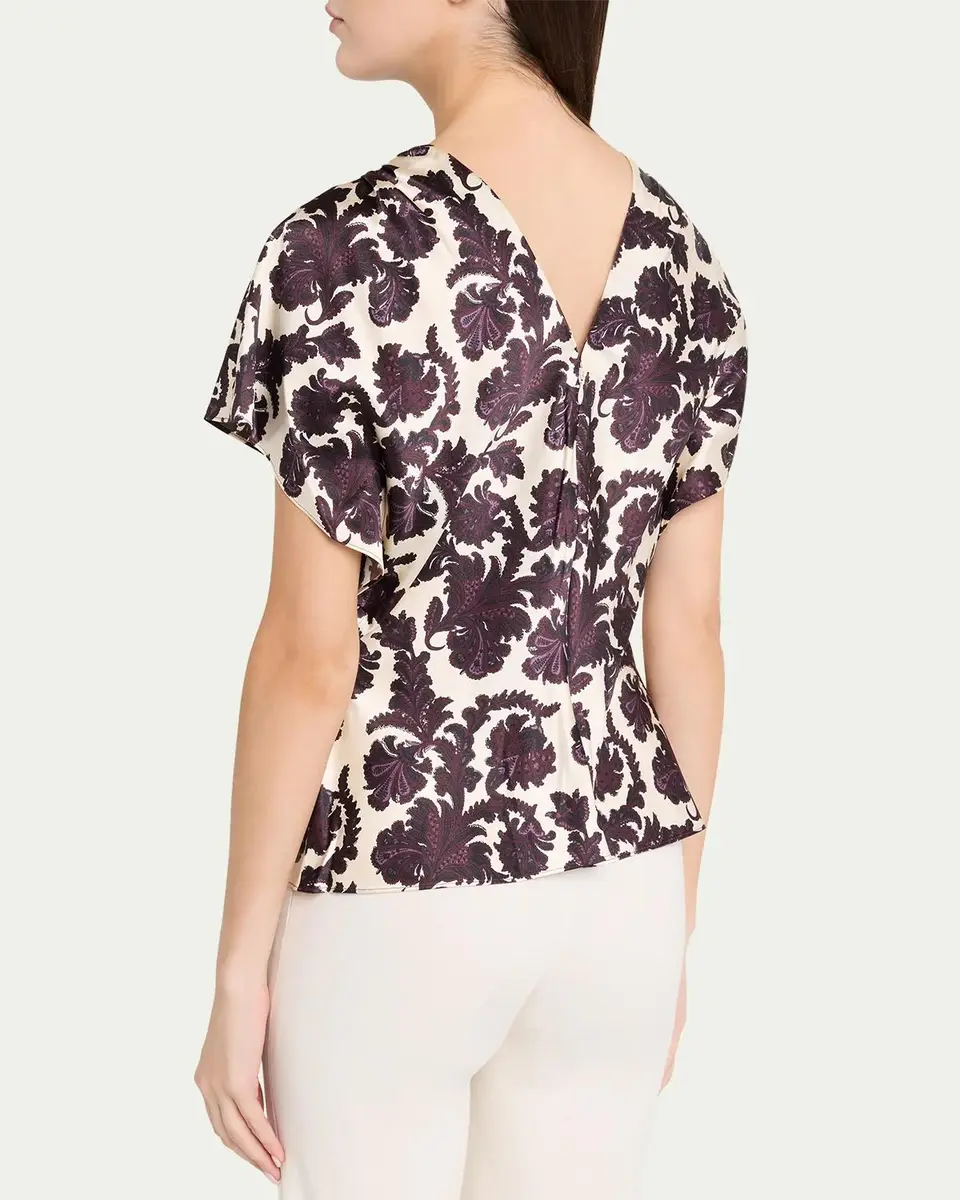 Veronica Beard Redgrave Damask Blouse | Thumbnail 3
