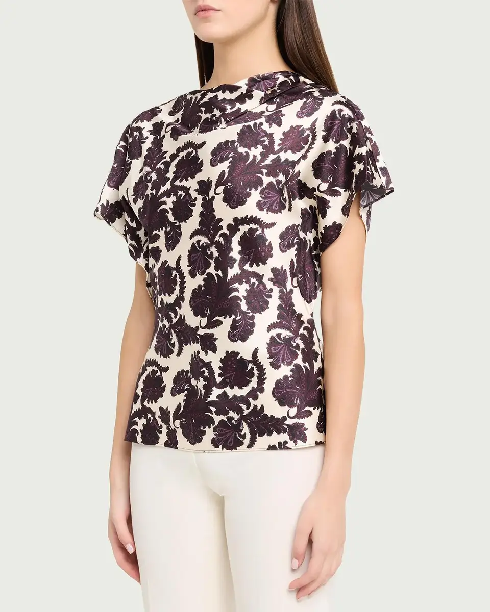 Veronica Beard Redgrave Damask Blouse | Thumbnail 4