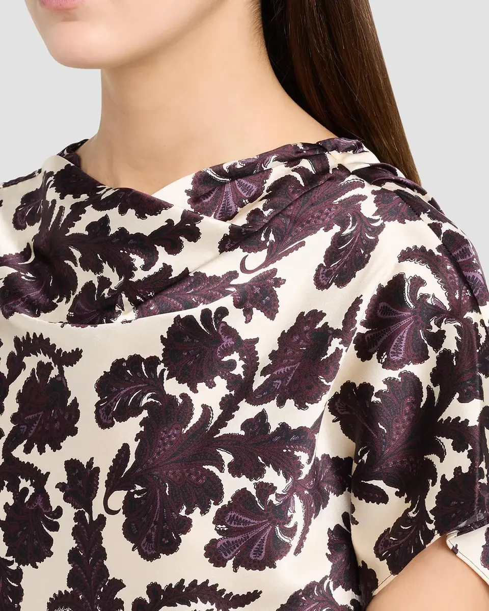 Veronica Beard Redgrave Damask Blouse | Thumbnail 5