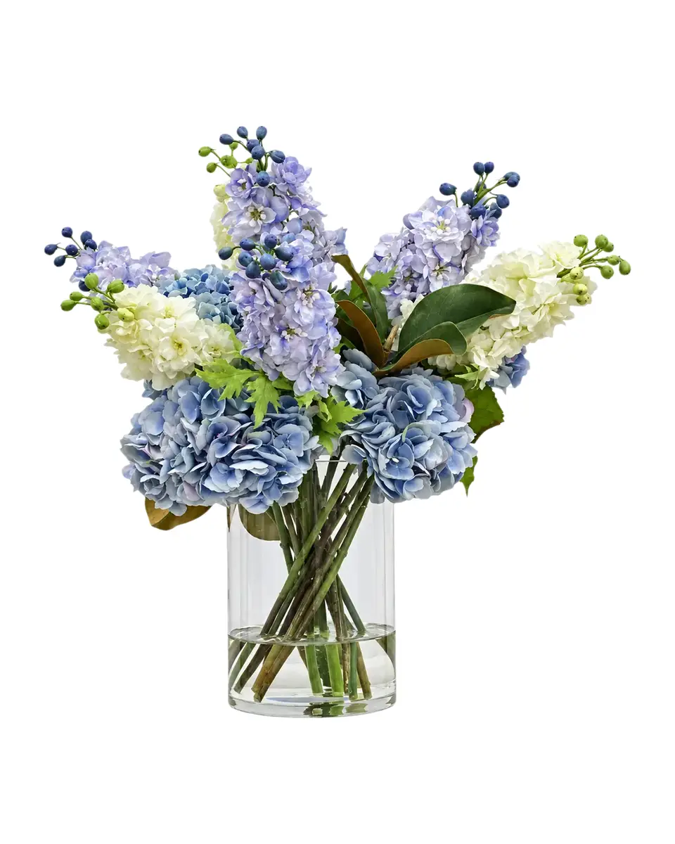 Winward Home Hydrangea & Delphinium Artificial Flower Arrangement | Thumbnail 2 Winward Home Hydrangea & Delphinium Artificial Flower Arrangement | Thumbnail 2