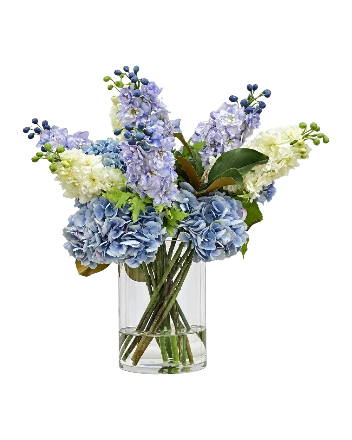 Winward Home Hydrangea & Delphinium Artificial Flower Arrangement