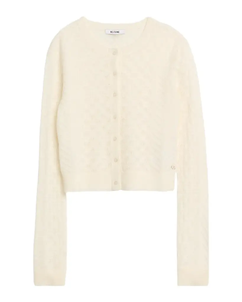 Emma Pointelle-Knit Cardigan Emma Pointelle-Knit Cardigan