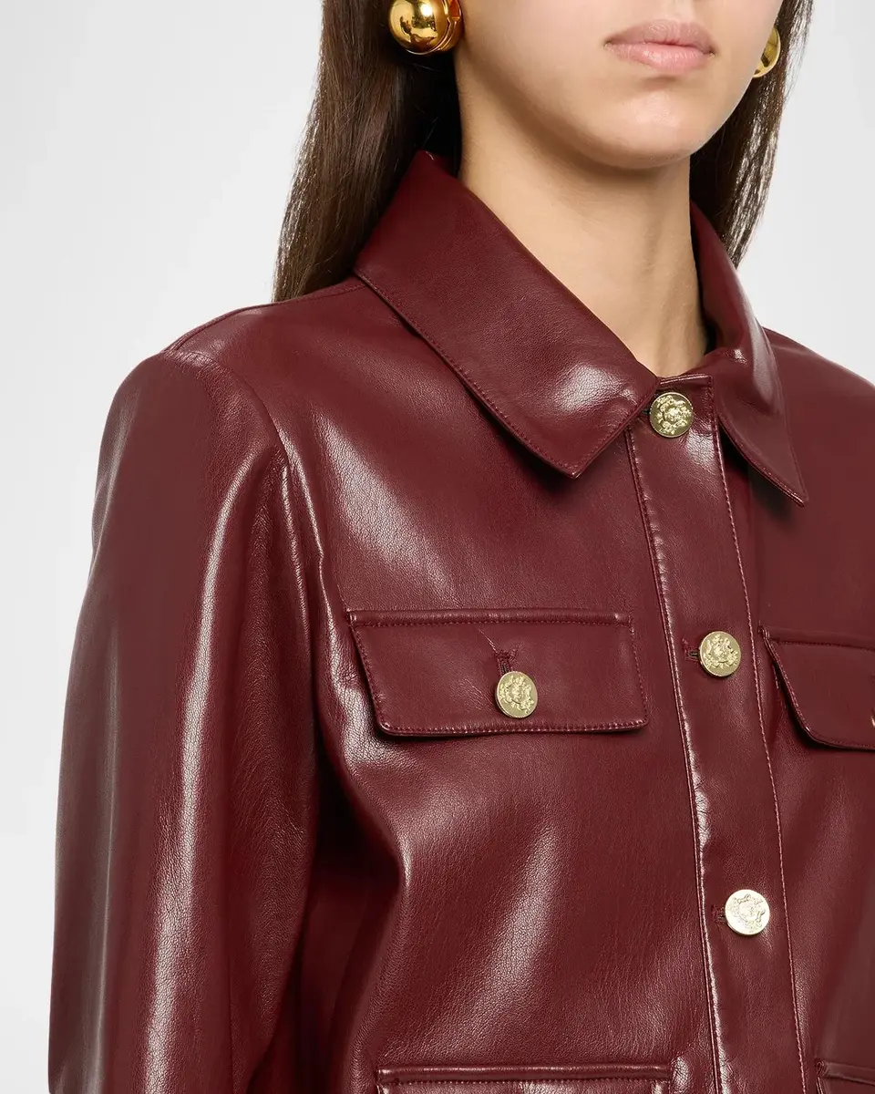 Alice + Olivia Alex Faux-Leather Boxy Jacket | Thumbnail 5