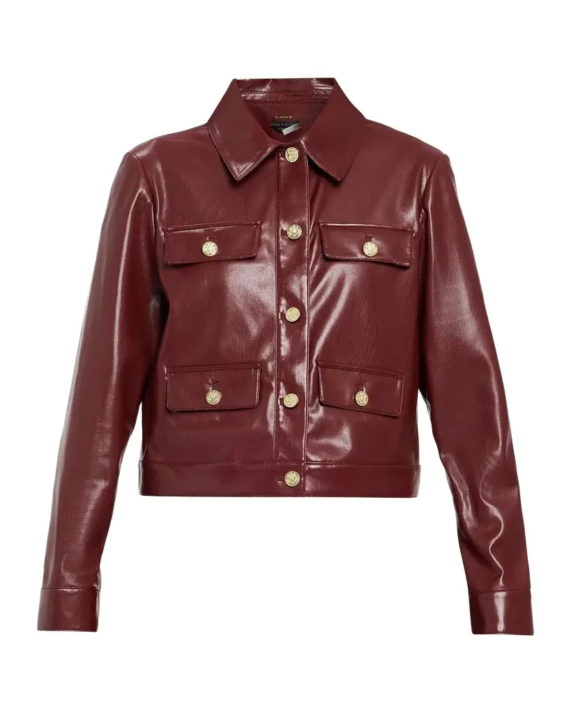 Alex Faux-Leather Boxy Jacket Alex Faux-Leather Boxy Jacket