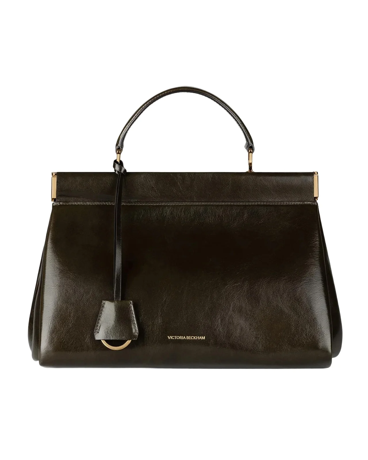 Victoria Beckham Sloane Frame Leather Top-Handle Bag