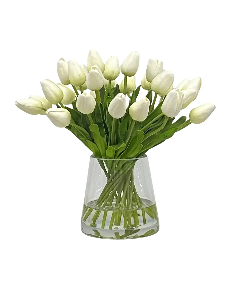 Winward Home Tulip Floral Arrangement in Glass Vase 12" | Thumbnail 2 Winward Home Tulip Floral Arrangement in Glass Vase 12" | Thumbnail 2