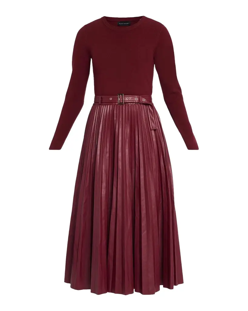 The Allison Mixed Media Midi Dress The Allison Mixed Media Midi Dress