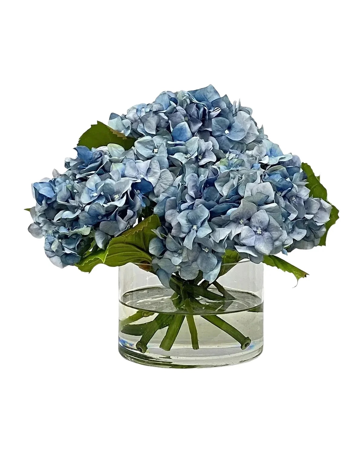 Winward Home Hydrangea Floral Arrangement in Glass Cylinder 10.5"
