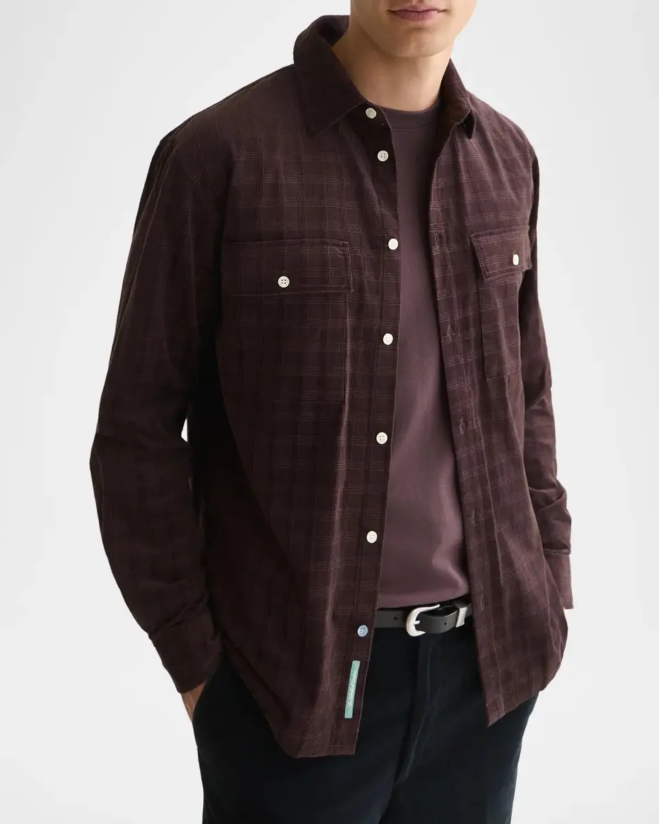 Scotch & Soda Men's Check Corduroy Shirt | Thumbnail 5 Scotch & Soda Men's Check Corduroy Shirt | Thumbnail 5