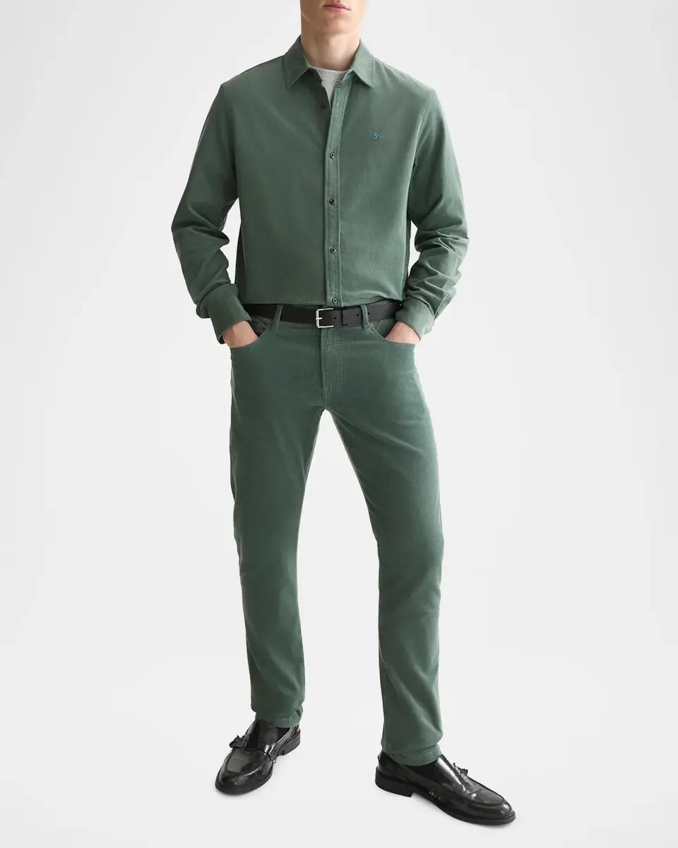 Scotch & Soda Men's Logo Fine Corduroy Shirt | Thumbnail 2 Scotch & Soda Men's Logo Fine Corduroy Shirt | Thumbnail 2