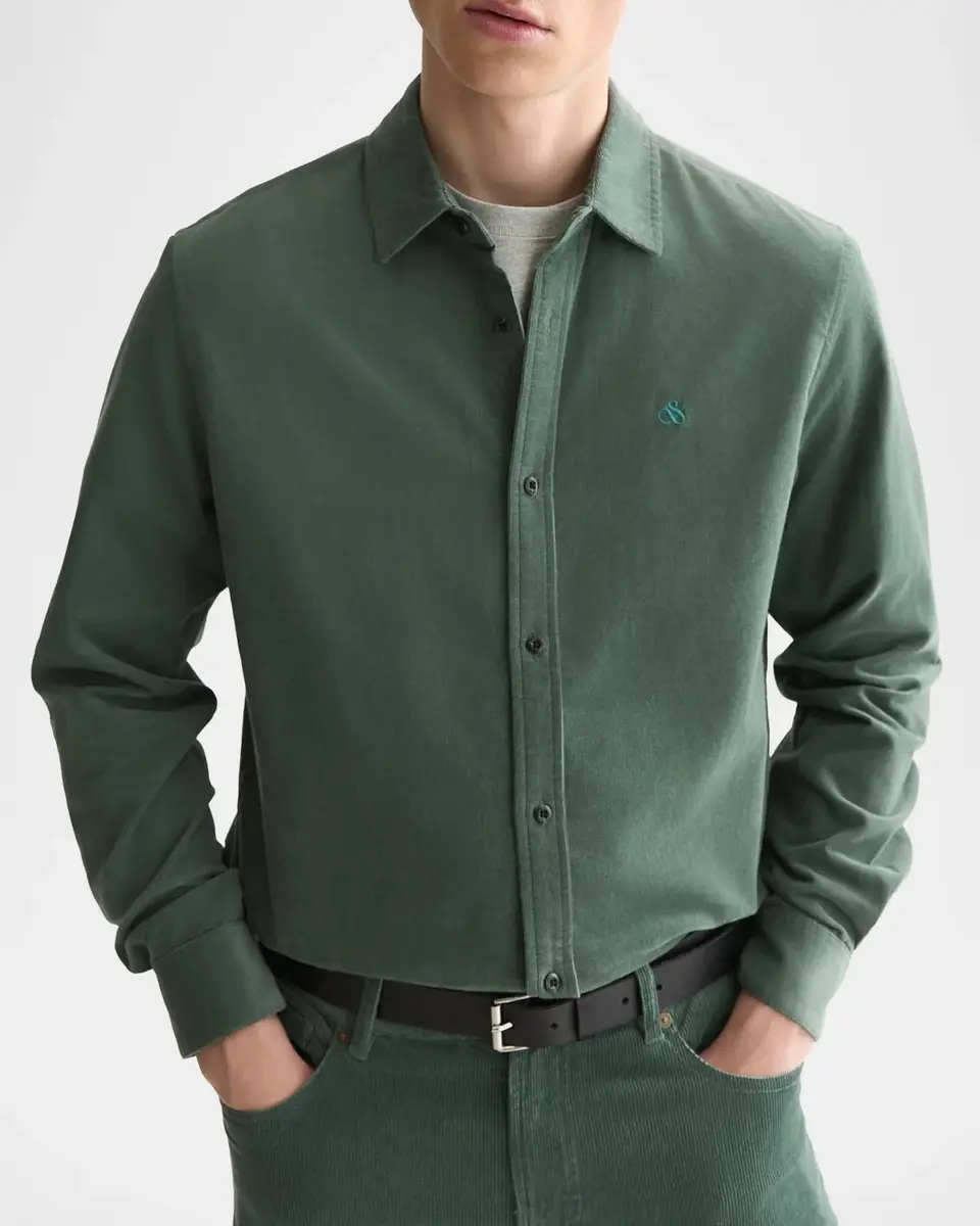 Scotch & Soda Men's Logo Fine Corduroy Shirt | Thumbnail 4 Scotch & Soda Men's Logo Fine Corduroy Shirt | Thumbnail 4