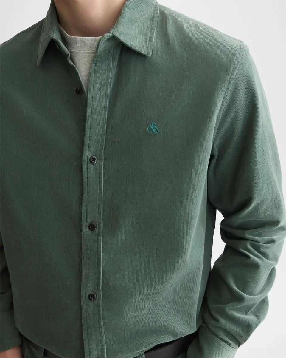 Scotch & Soda Men's Logo Fine Corduroy Shirt | Thumbnail 5 Scotch & Soda Men's Logo Fine Corduroy Shirt | Thumbnail 5