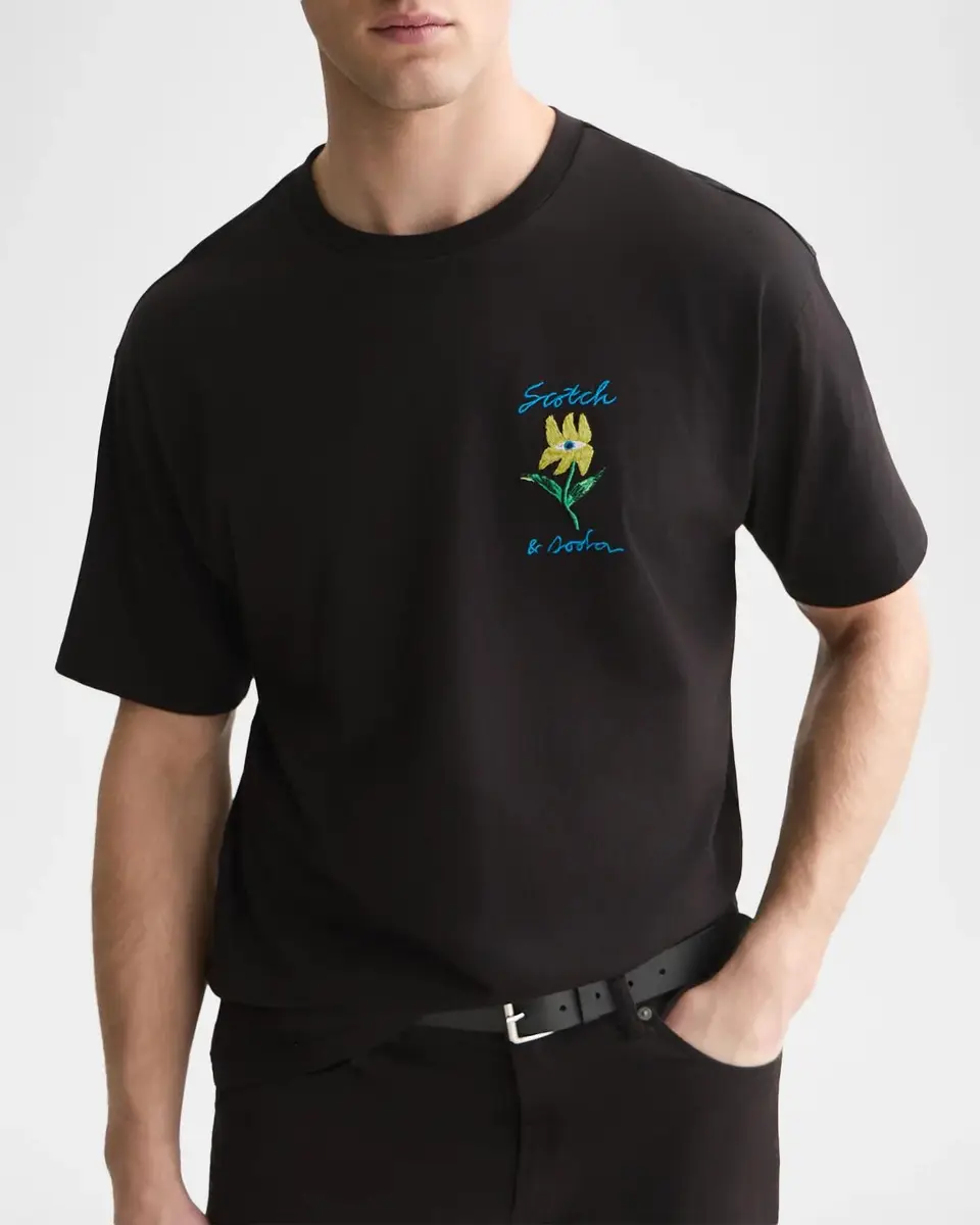 Scotch & Soda Men's Graphic Cotton T-Shirt | Thumbnail 4 Scotch & Soda Men's Graphic Cotton T-Shirt | Thumbnail 4